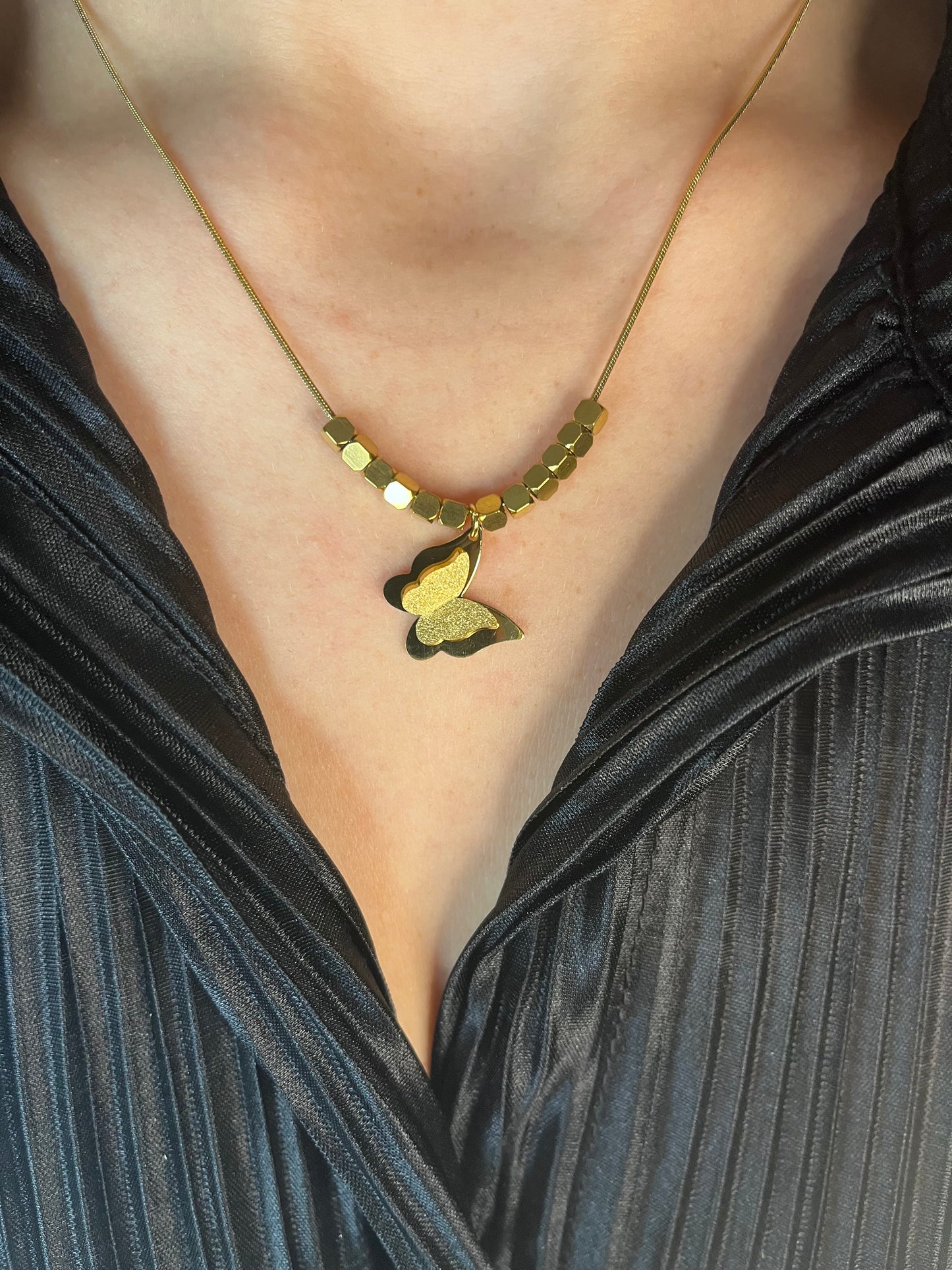 18K Golden Butterfly set