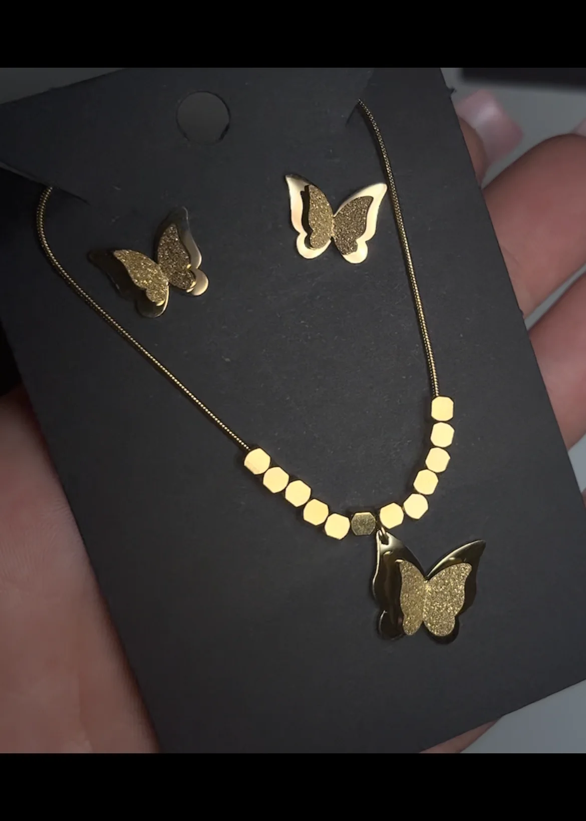 18K Golden Butterfly set